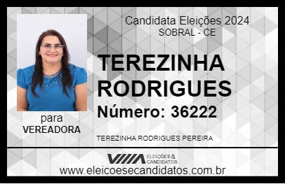 Candidato TEREZINHA RODRIGUES 2024 - SOBRAL - Eleições