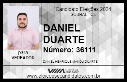 Candidato DANIEL DUARTE 2024 - SOBRAL - Eleições