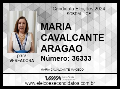 Candidato MARIA CAVALCANTE ARAGAO 2024 - SOBRAL - Eleições