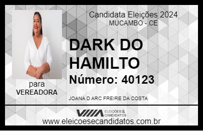 Candidato DARC DO HAMILTON 2024 - MUCAMBO - Eleições