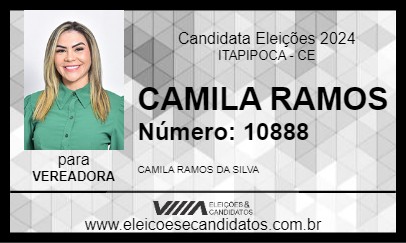 Candidato CAMILA RAMOS 2024 - ITAPIPOCA - Eleições