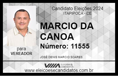 Candidato MARCIO DA CANOA 2024 - ITAPIPOCA - Eleições