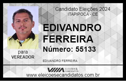 Candidato EDIVANDRO FERREIRA 2024 - ITAPIPOCA - Eleições