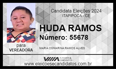 Candidato HUDA RAMOS 2024 - ITAPIPOCA - Eleições