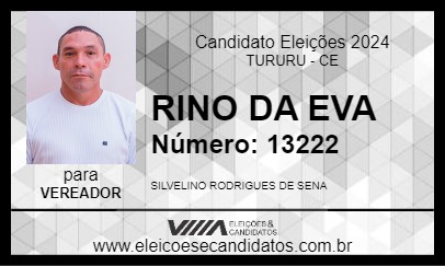 Candidato RINO DA EVA 2024 - TURURU - Eleições