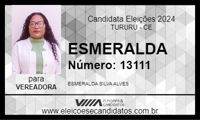 Candidato ESMERALDA 2024 - TURURU - Eleições