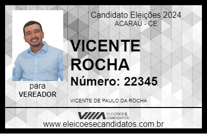 Candidato VICENTE ROCHA 2024 - ACARAÚ - Eleições