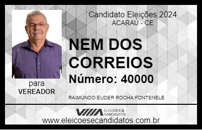 Candidato NEN 2024 - ACARAÚ - Eleições