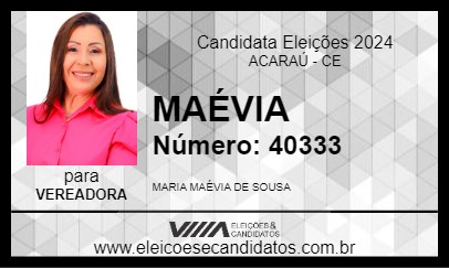 Candidato MAÉVIA 2024 - ACARAÚ - Eleições