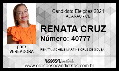 Candidato RENATA CRUZ 2024 - ACARAÚ - Eleições