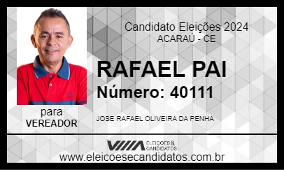 Candidato RAFAEL PAI 2024 - ACARAÚ - Eleições