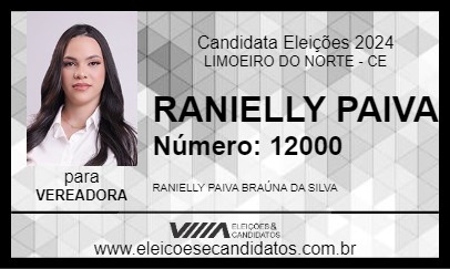 Candidato RANIELLY PAIVA 2024 - LIMOEIRO DO NORTE - Eleições