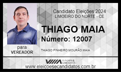 Candidato THIAGO MAIA 2024 - LIMOEIRO DO NORTE - Eleições