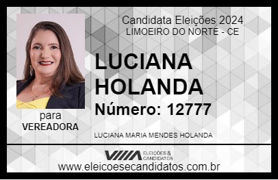 Candidato LUCIANA HOLANDA 2024 - LIMOEIRO DO NORTE - Eleições