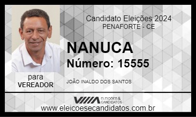 Candidato NANUCA 2024 - PENAFORTE - Eleições