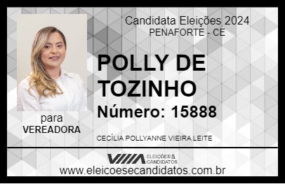 Candidato POLLY DE TOZINHO 2024 - PENAFORTE - Eleições