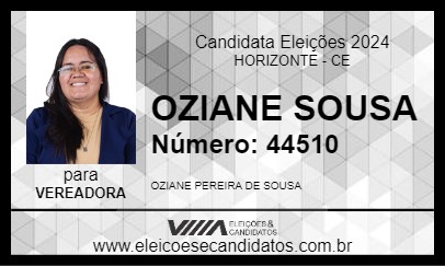 Candidato OZIANE SOUSA 2024 - HORIZONTE - Eleições