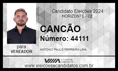 Candidato CANCÃO 2024 - HORIZONTE - Eleições