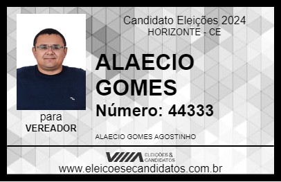 Candidato ALAECIO GOMES 2024 - HORIZONTE - Eleições