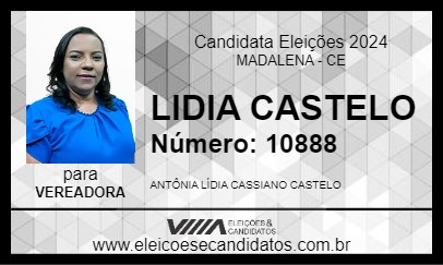 Candidato LIDIA CASTELO 2024 - MADALENA - Eleições