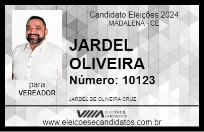 Candidato JARDEL OLIVEIRA 2024 - MADALENA - Eleições