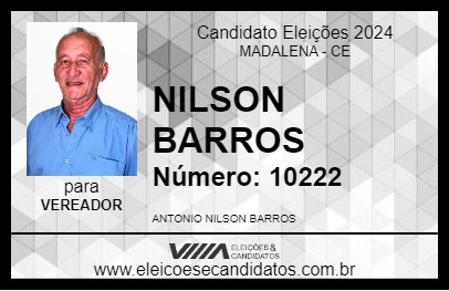 Candidato NILSON BARROS 2024 - MADALENA - Eleições