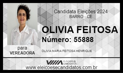 Candidato OLIVIA FEITOSA 2024 - BARRO - Eleições