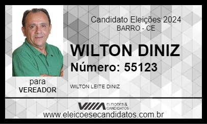 Candidato WILTON DINIZ 2024 - BARRO - Eleições