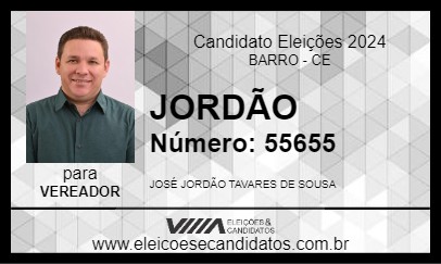 Candidato JORDÃO 2024 - BARRO - Eleições