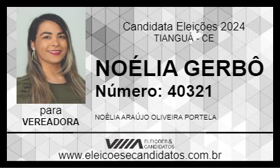 Candidato NOÉLIA GERBÔ 2024 - TIANGUÁ - Eleições