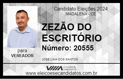 Candidato ZEZÃO DO ESCRITÓRIO 2024 - MADALENA - Eleições