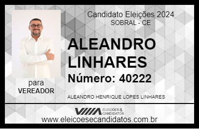 Candidato ALEANDRO LINHARES 2024 - SOBRAL - Eleições