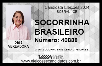 Candidato SOCORRINHA BRASILEIRO 2024 - SOBRAL - Eleições