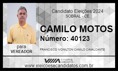 Candidato CAMILO MOTOS 2024 - SOBRAL - Eleições