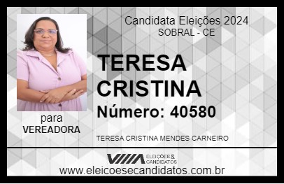 Candidato TERESA CRISTINA 2024 - SOBRAL - Eleições