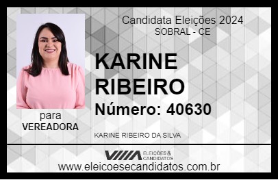 Candidato KARINE RIBEIRO 2024 - SOBRAL - Eleições