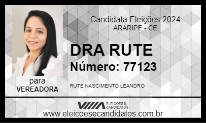 Candidato DRA RUTE 2024 - ARARIPE - Eleições