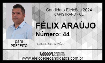 Candidato FÉLIX ARAÚJO 2024 - CAPISTRANO - Eleições