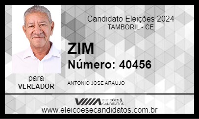 Candidato ZIM 2024 - TAMBORIL - Eleições