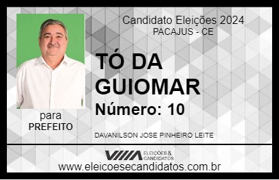 Candidato TÓ DA GUIOMAR 2024 - PACAJUS - Eleições