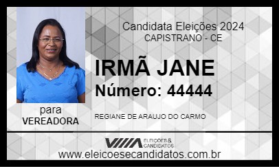 Candidato IRMÃ JANE 2024 - CAPISTRANO - Eleições