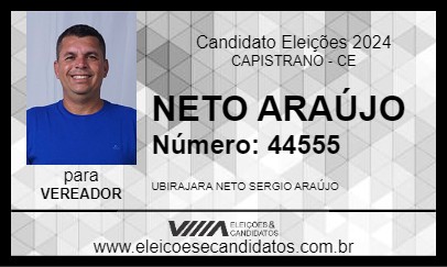 Candidato NETO ARAÚJO 2024 - CAPISTRANO - Eleições