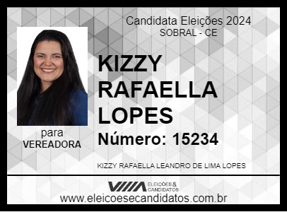 Candidato KIZZY RAFAELLA LOPES 2024 - SOBRAL - Eleições