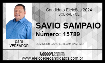 Candidato SAVIO SAMPAIO 2024 - SOBRAL - Eleições