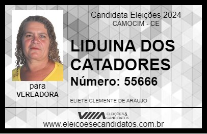 Candidato LIDUINA DOS CATADORES 2024 - CAMOCIM - Eleições