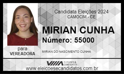 Candidato MIRIAN CUNHA 2024 - CAMOCIM - Eleições