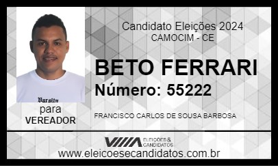 Candidato BETO FERRARI 2024 - CAMOCIM - Eleições