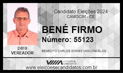 Candidato BENÉ FIRMO 2024 - CAMOCIM - Eleições