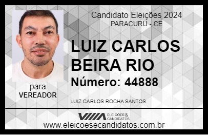 Candidato LUIZ CARLOS BEIRA RIO 2024 - PARACURU - Eleições