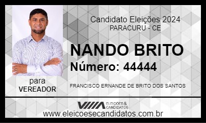 Candidato NANDO BRITO 2024 - PARACURU - Eleições